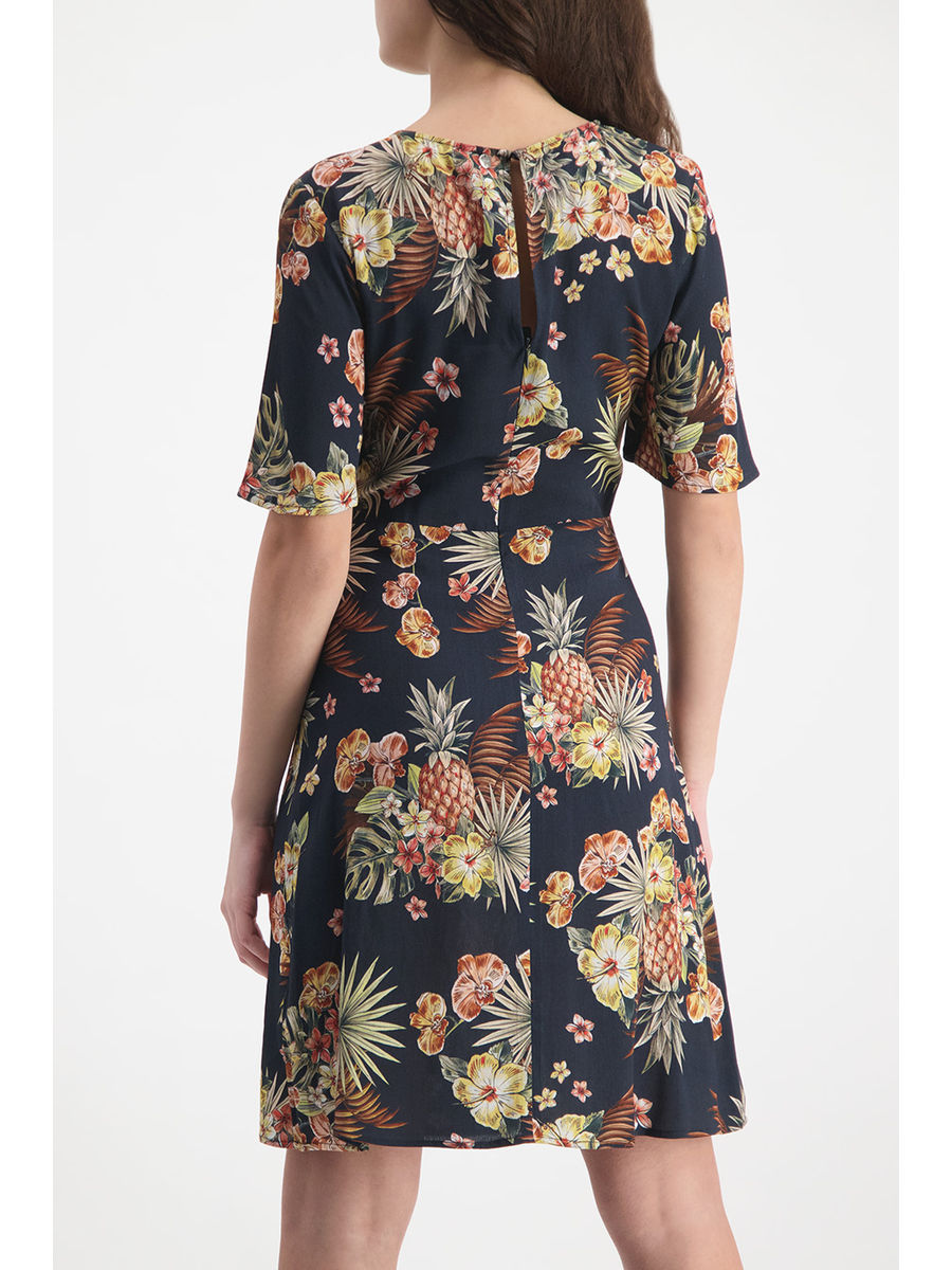 floral fitted midi dress