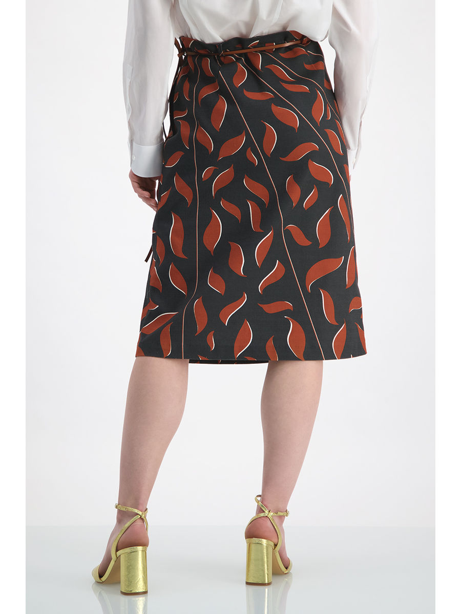 patterned wrap skirt