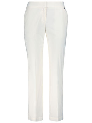 White party pleated pants