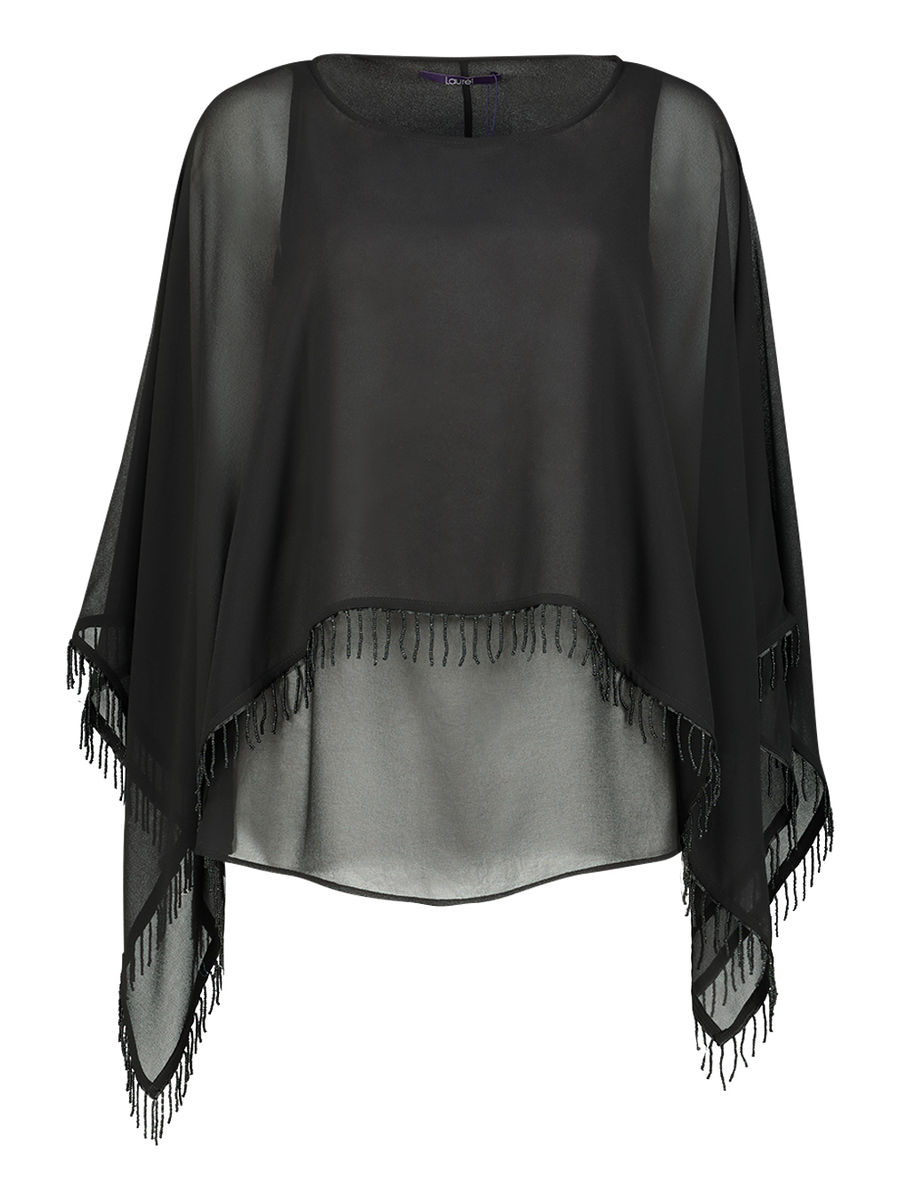 sheer poncho blouse