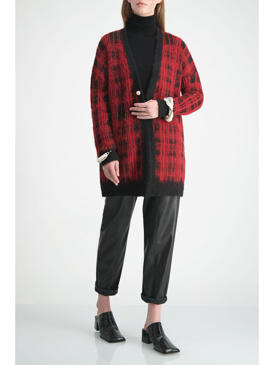 plaid cardigan