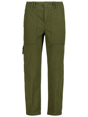 Straight sage cargo trousers