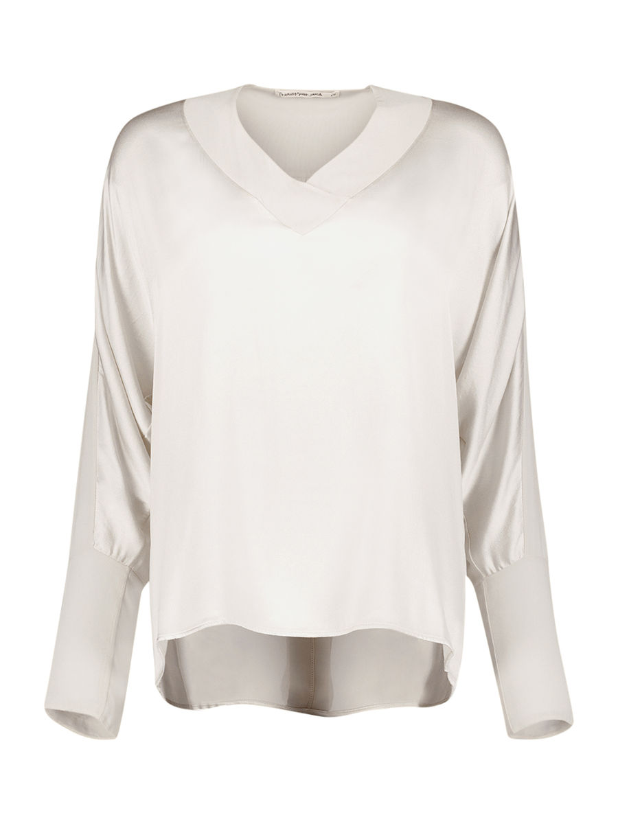 silk high low blouse