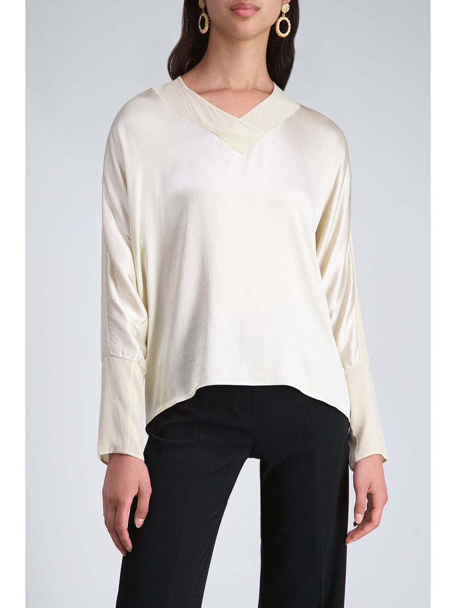 silk high low blouse