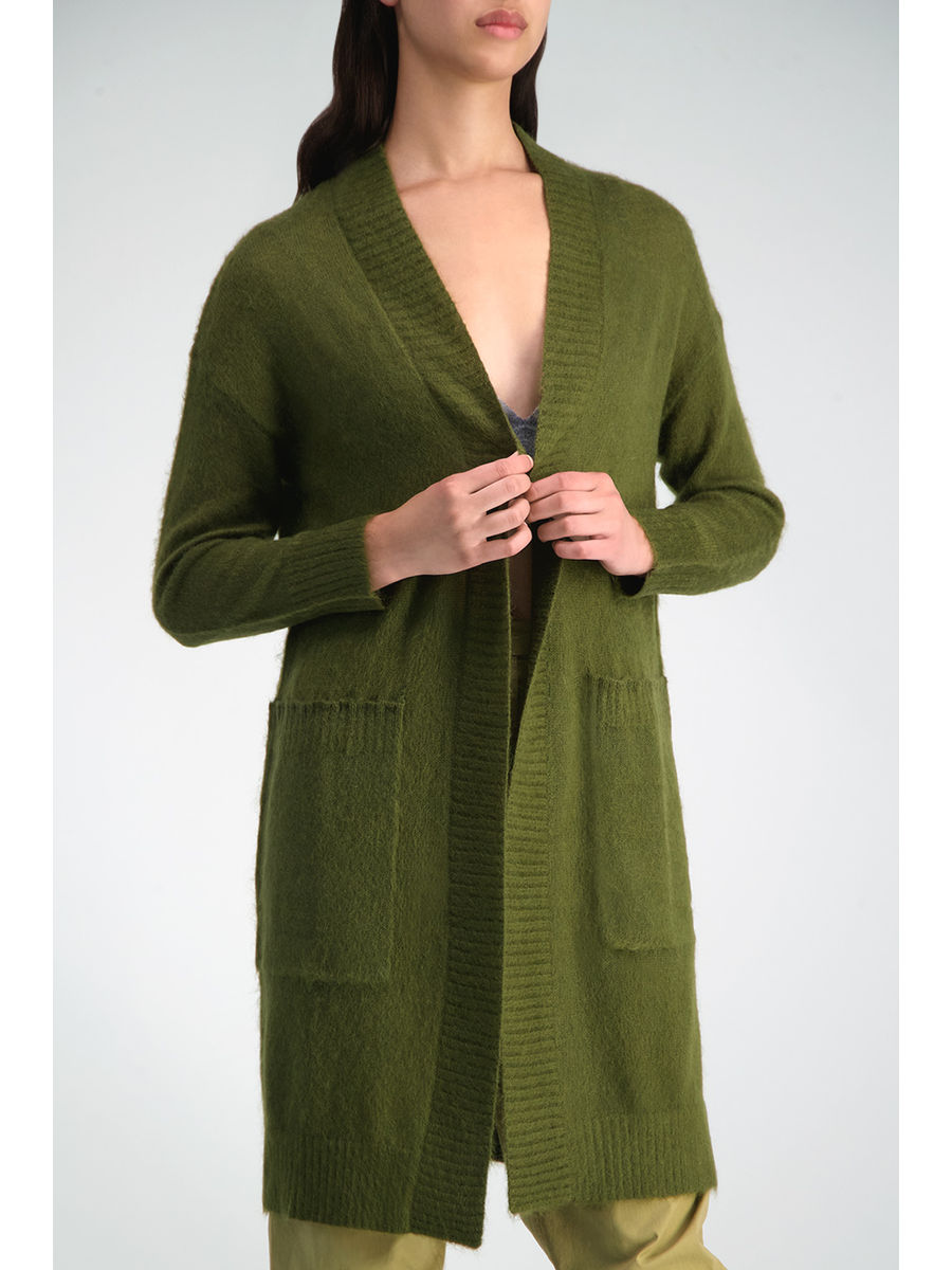 forest green cardigan