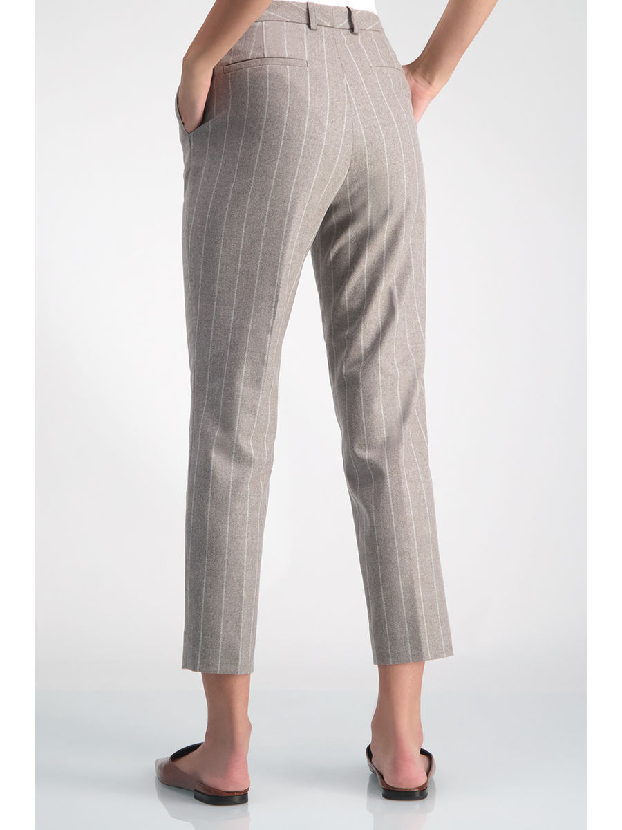 striped slim trousers