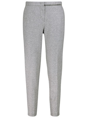Cropped wool-blend trousers