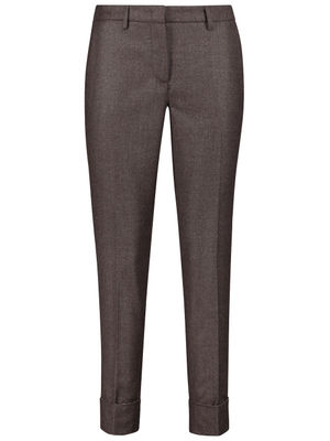 Structured slim-fit trousers