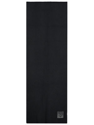 Basic black knit scarf