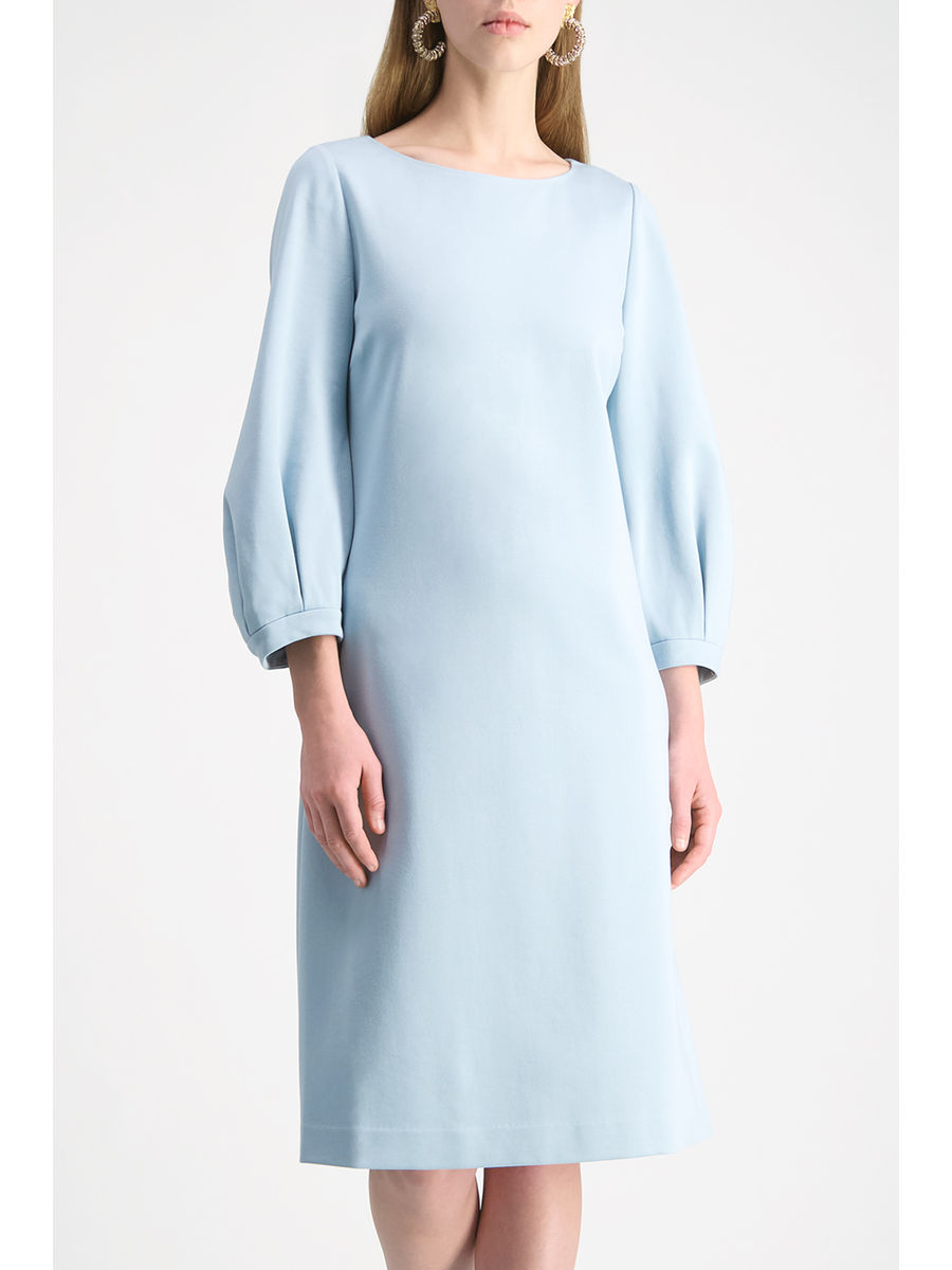 baby blue bell sleeve dress