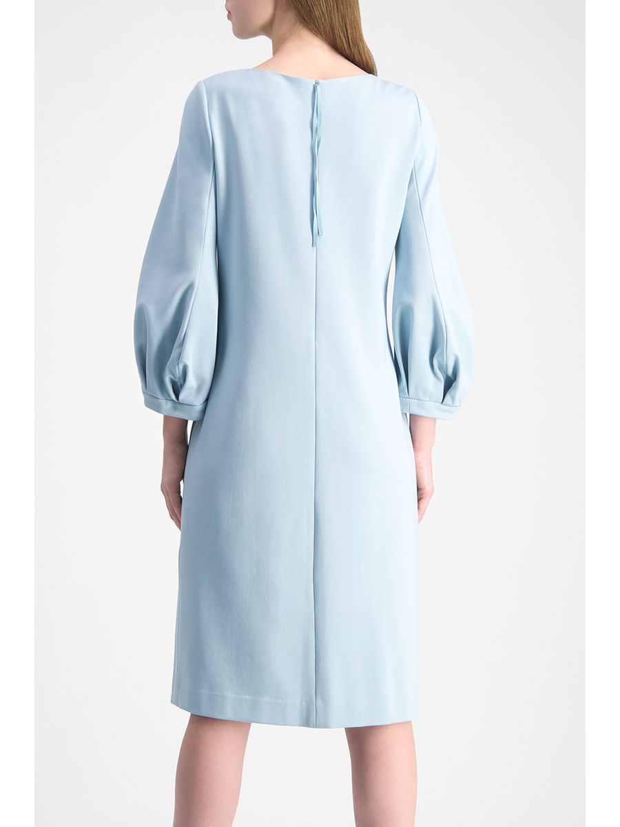 baby blue bell sleeve dress