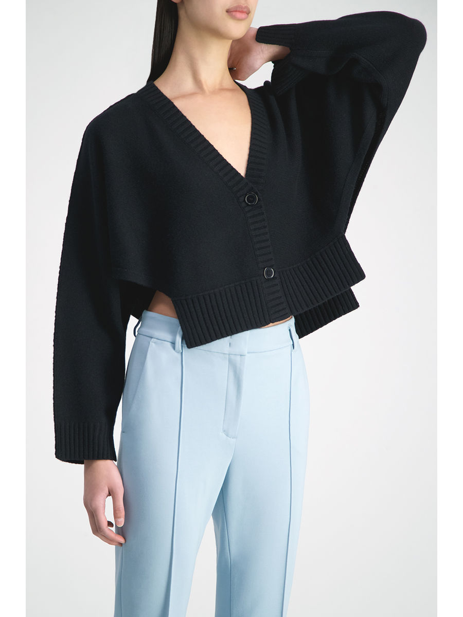 black cropped cardigan