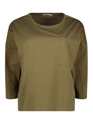 Relaxed olive jersey top