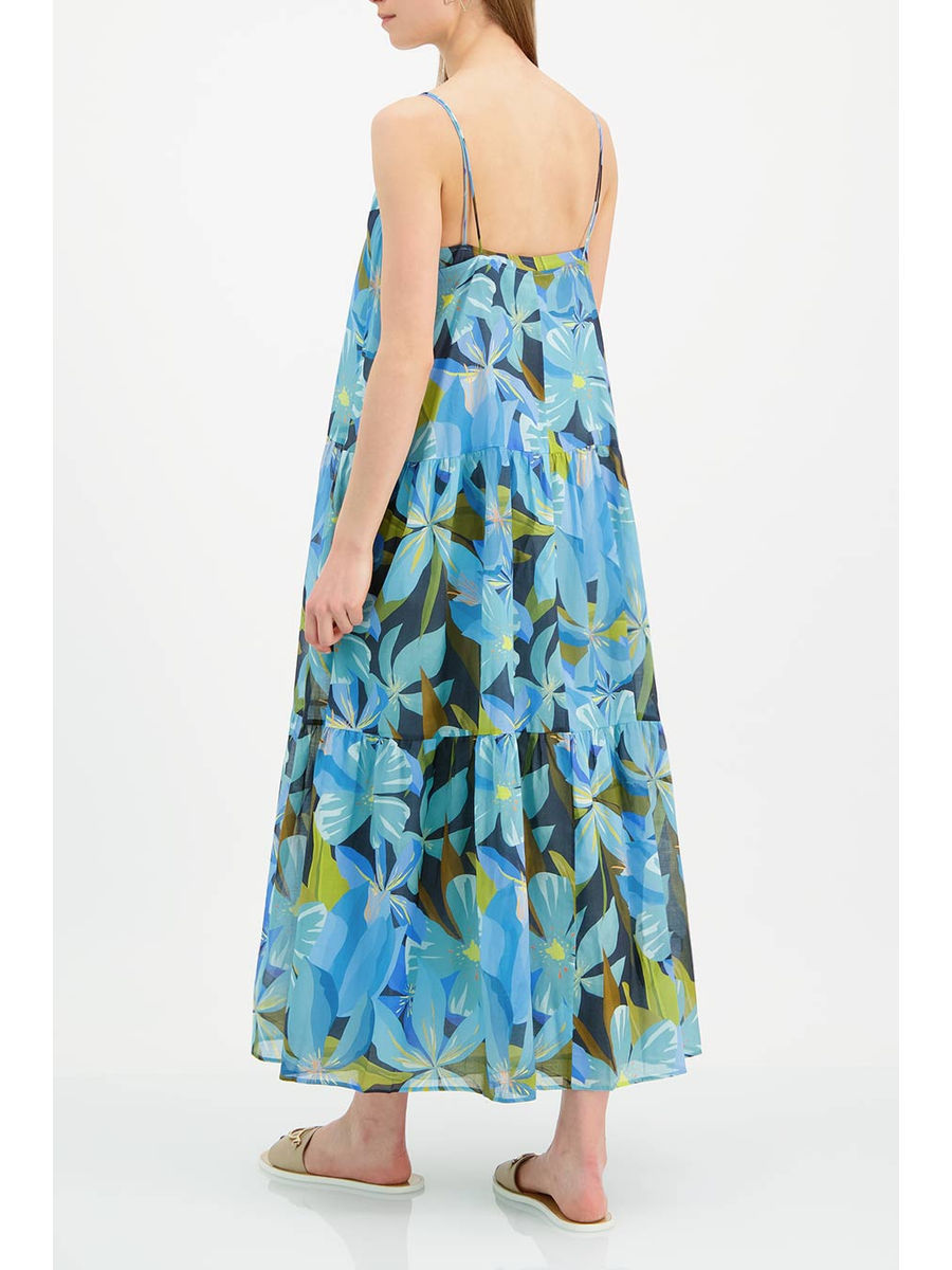 hawaiian print maxi dress