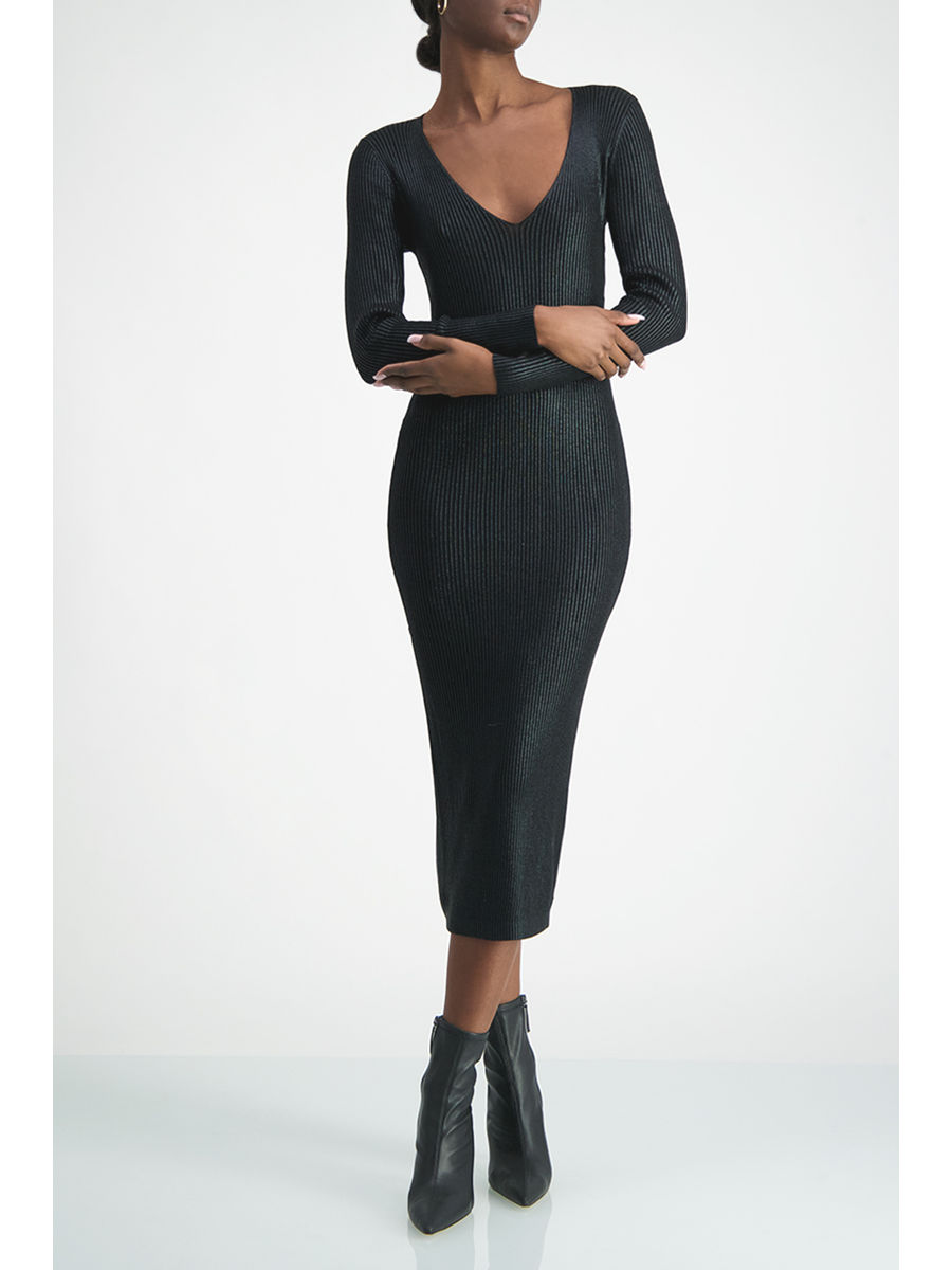 Twinset Midi Rib Knit Bodycon Dress Firusas Com