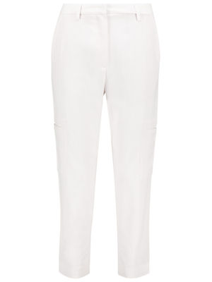 Ivory straight cut trousers