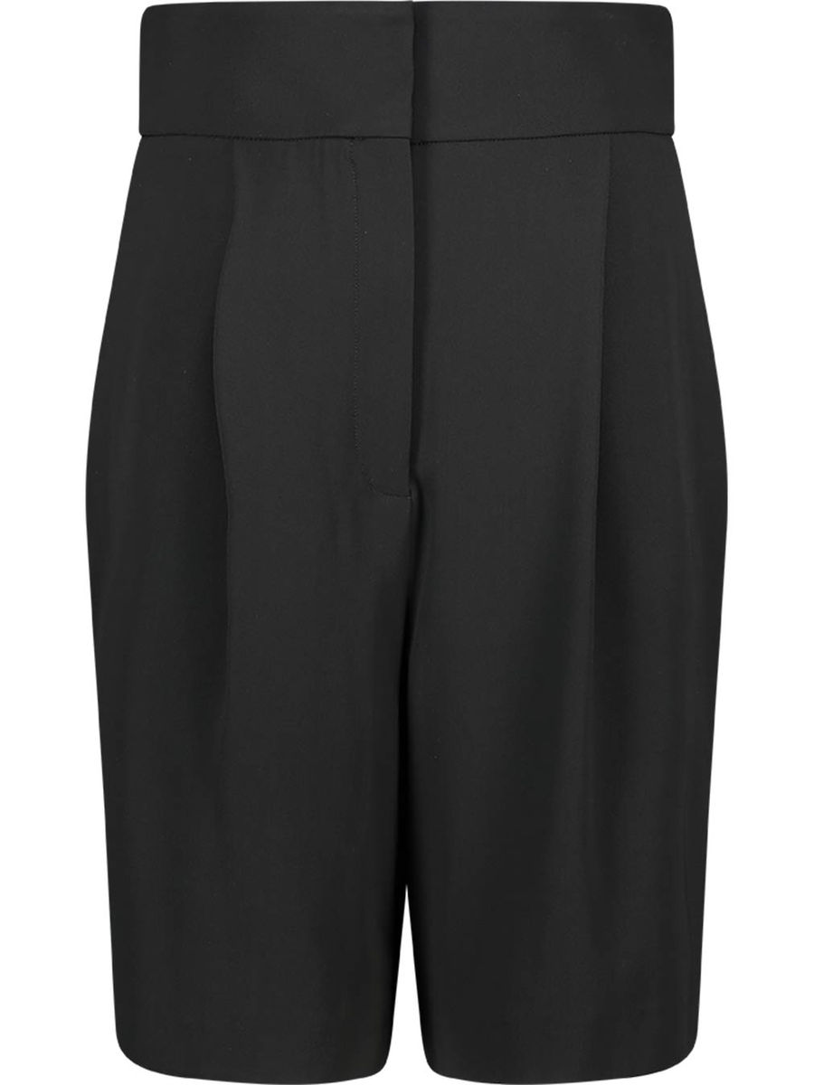 Wool-blend high-waisted midnight shorts 