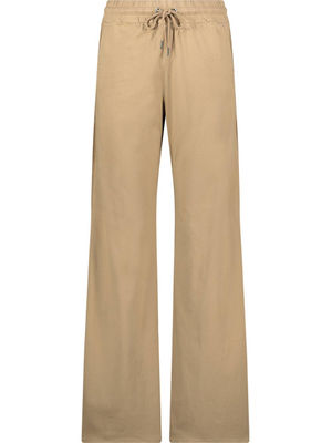 Flared leg cotton trousers