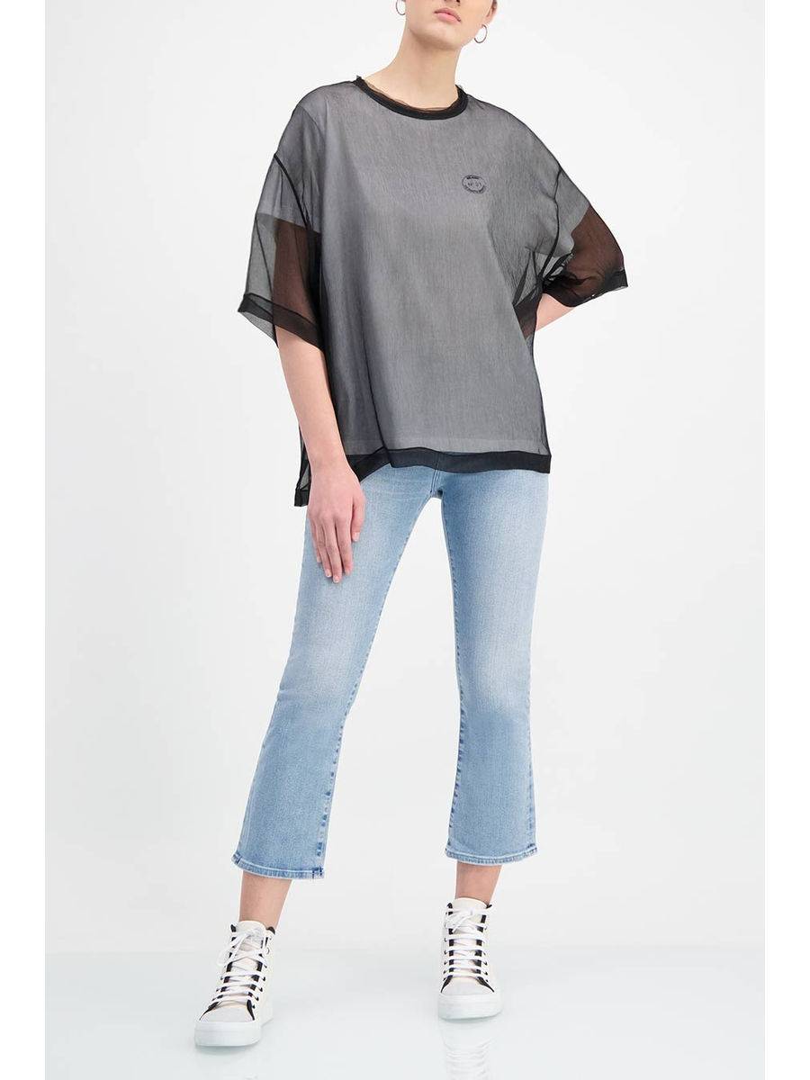 N°21 - Sheer overlay oversized t-shirt 