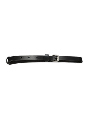 Charcoal leather belt