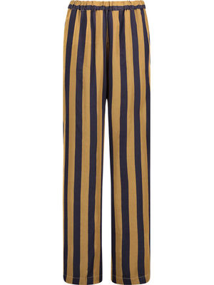 Striped stretch waist trousers