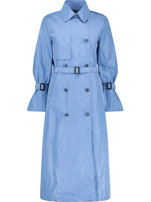 Azure belted trench coat
