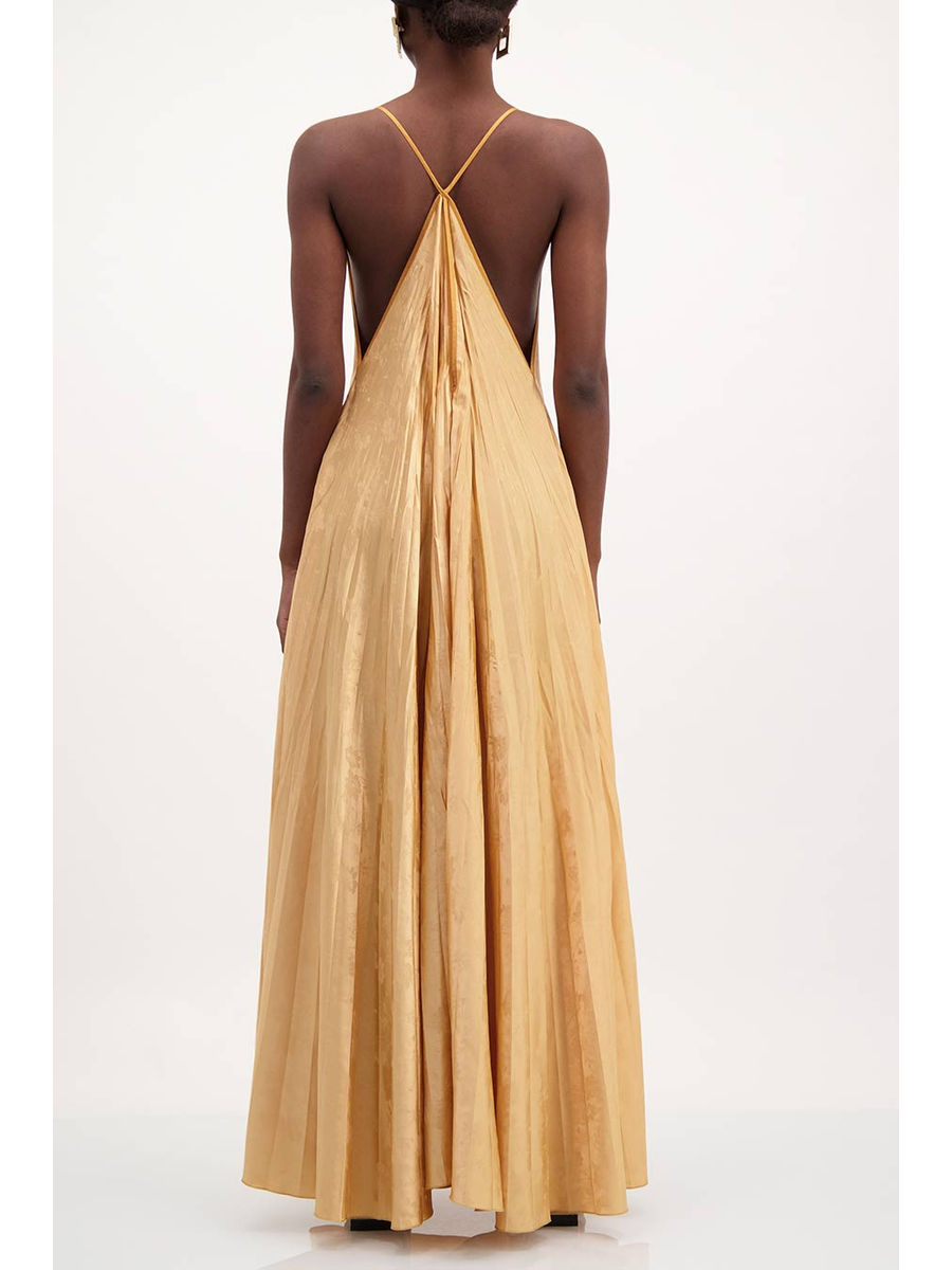 Forte Forte - Halter neck pleated maxi 