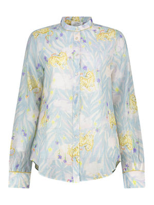 Floral motif gelsomina print shirt