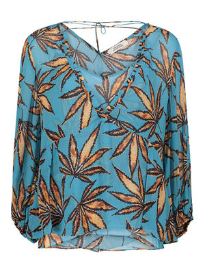 Layered tropical blouse