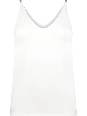 Cotton blend solid cami top