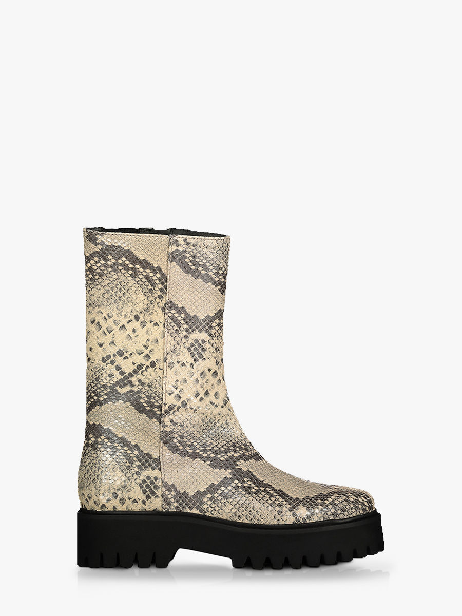 printed combat boots
