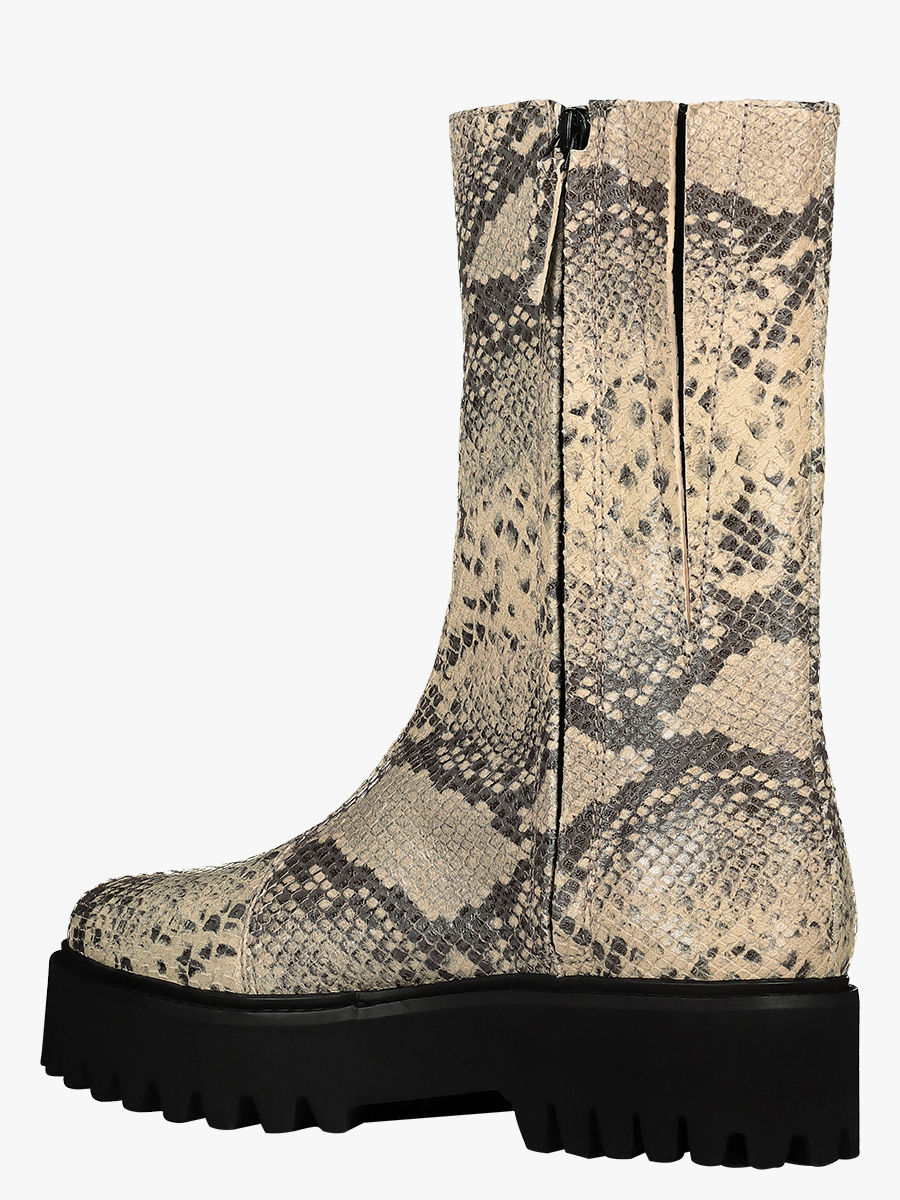 printed combat boots