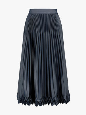 Mid Length Pleated Skirt