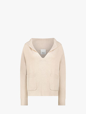 Patch pocket cashmere sweater