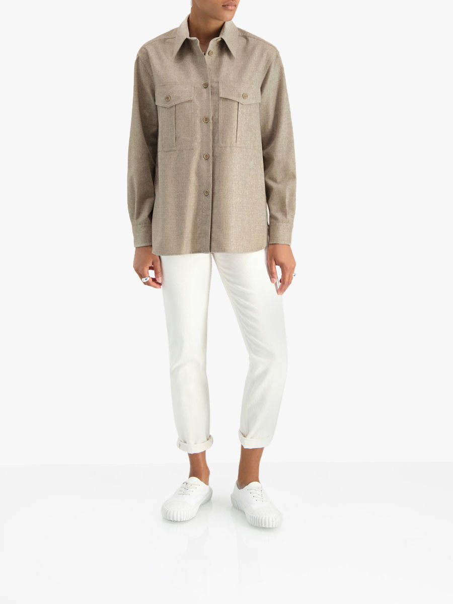 auralee wool cashmere flannel jacket