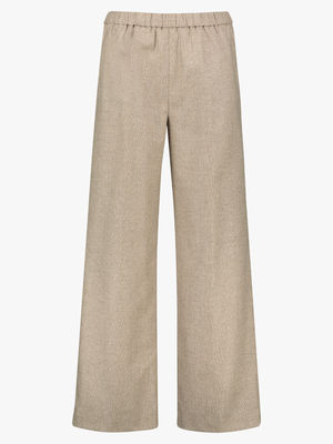 Wool-cashmere flannel trousers