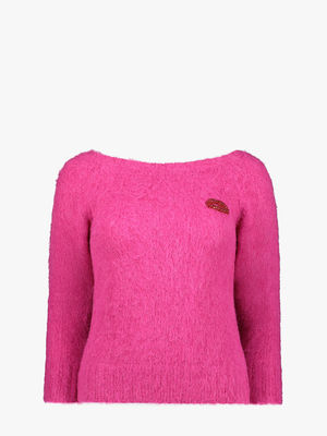 Embellished wool blend sweater