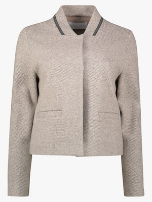 Wool-blend twill jacket