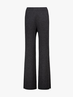 Cashmere trousers with shiny stripes