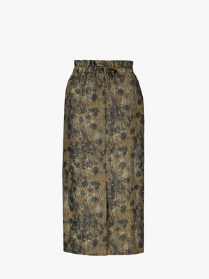 Jacquard wool-blend skirt
