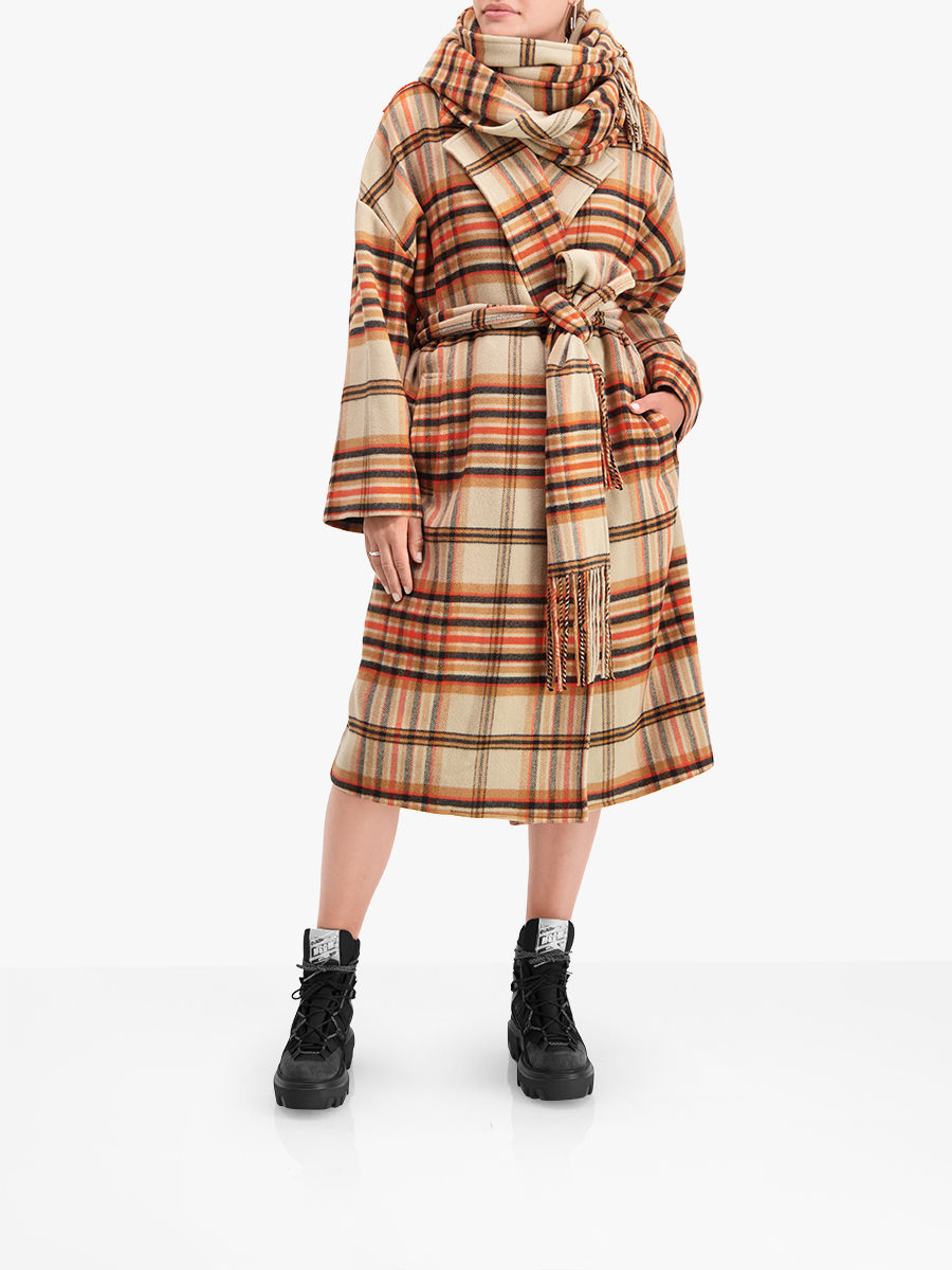 chequered coat