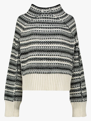 Striped inside-out sweater