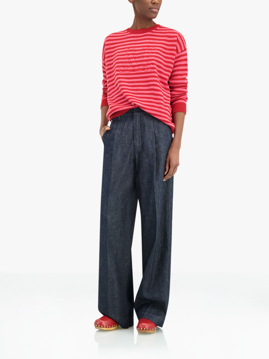 Max Mara S - Denim wide-leg trousers 