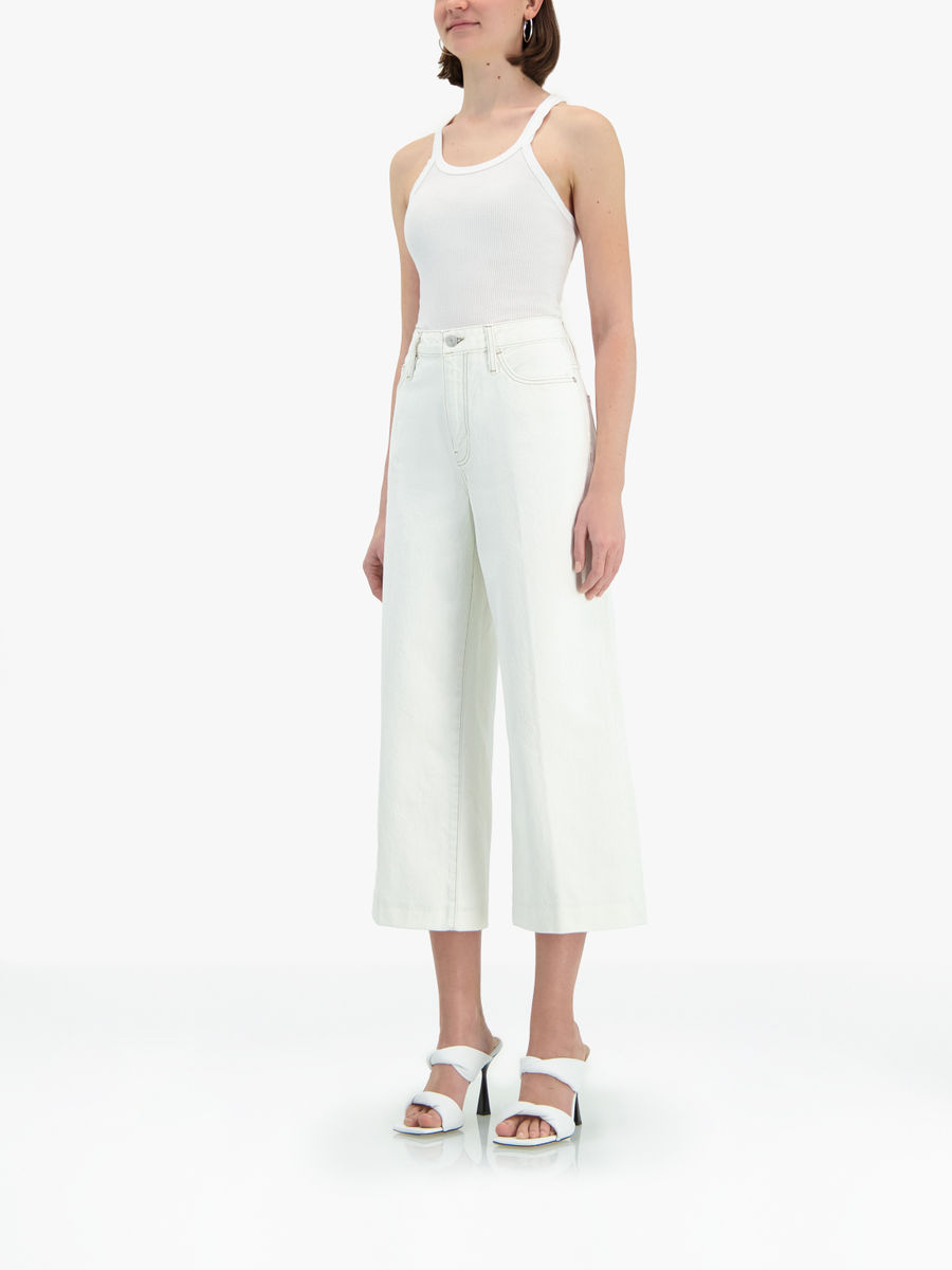 frame wide leg cropped jeans