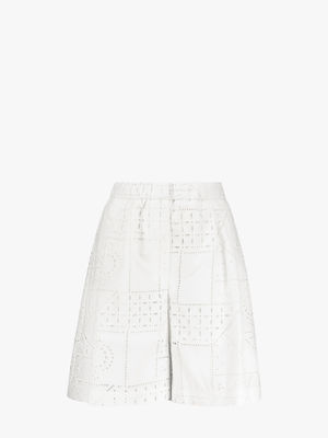 Cotton-blend broderie anglaise shorts