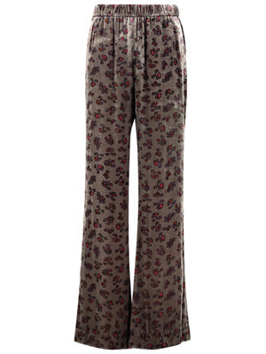 Printed flared trousers
