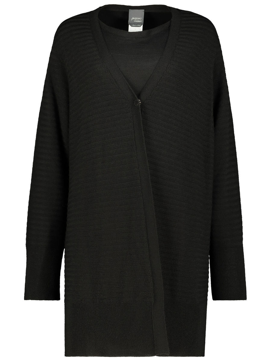 longline cardigan with buttons